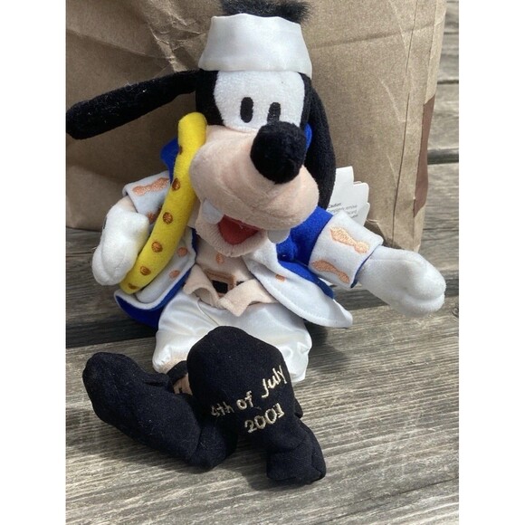 Walt Disney World Goofy 4th of July 2001 Beanie Plush Toy - Picture 1 of 15